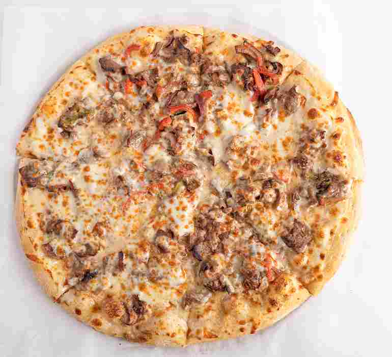  Philly Cheesesteak Pizza  